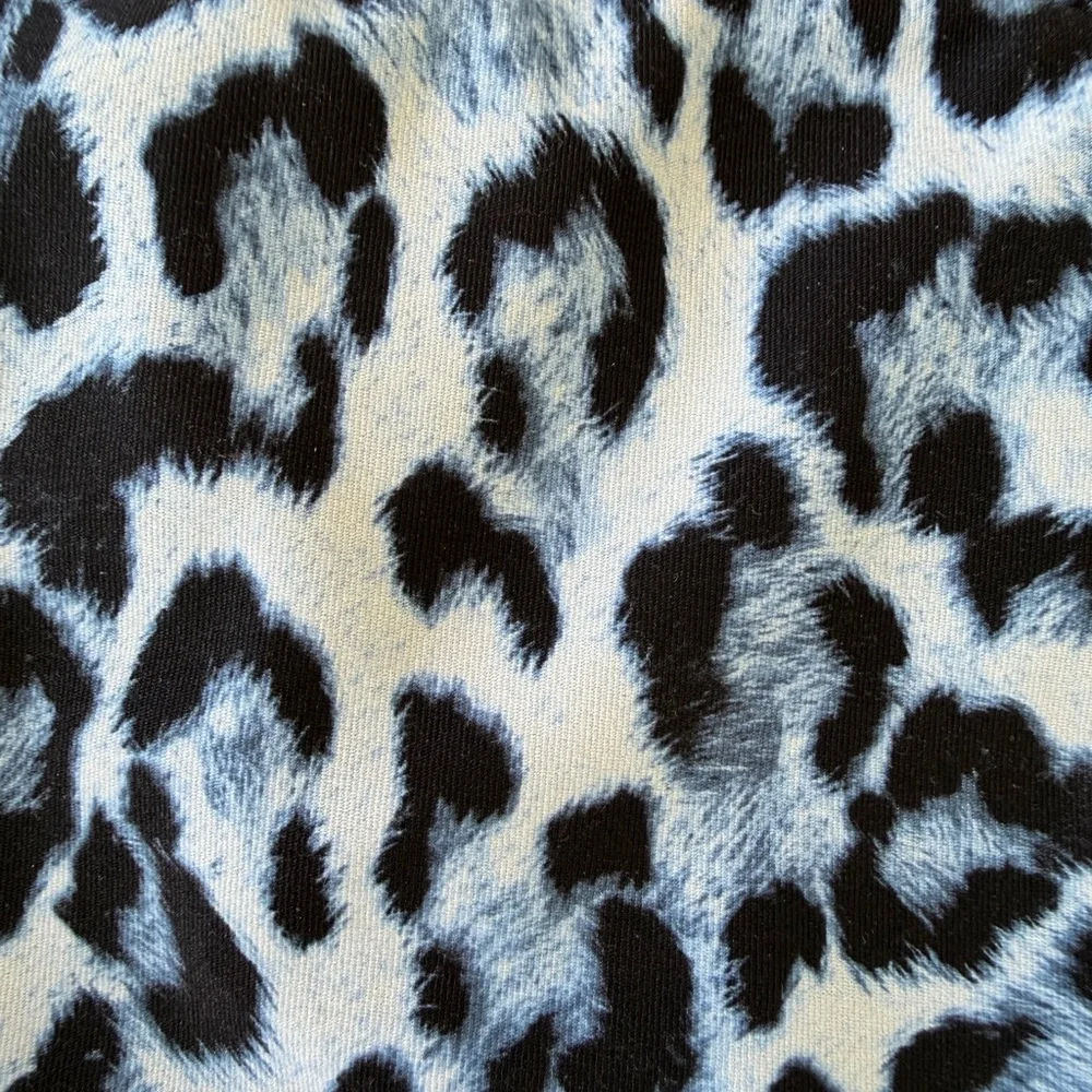 Michael Kors One-Shoulder Blue Leopard One-Piece Swimsuit